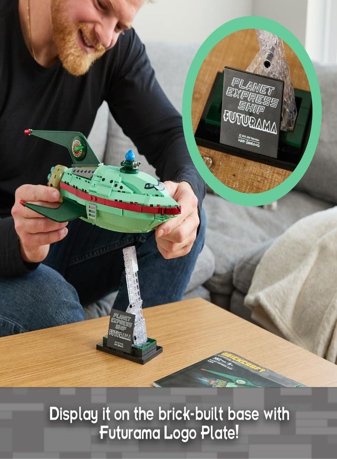Brickcraft Futurama Planet Express Ship Brick Building Kit (382-Piece Set), Sci-Fi Collectible Display Model, Futuristic Toy Brick Set for Adults, Teens, and Fans of Animated TV - Image 5
